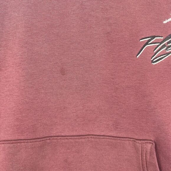Jordan Hoodie Adult Medium Cherry Red Sweatshirt Logo Pockets Pullover Casual - Picture 6 of 11